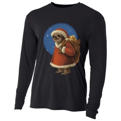 Santa Sloth Cooling Performance Long Sleeve Crew