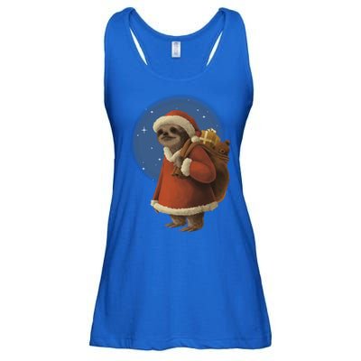 Santa Sloth Ladies Essential Flowy Tank