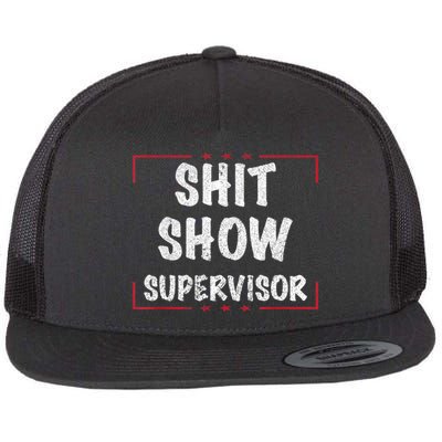 Shit Show Supervisor, Funny Dad Mom Boss Teacher Present Flatbill Hat