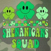 Shenanigans Squad St Patricks Day Groovy Shamrock Legacy Tie Dye Trucker Hat