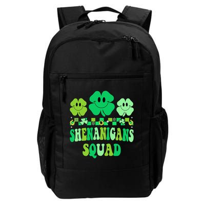Shenanigans Squad St Patricks Day Groovy Shamrock Backpack