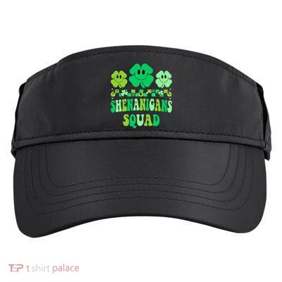 Shenanigans Squad St Patricks Day Groovy Shamrock Adult Drive Performance Visor