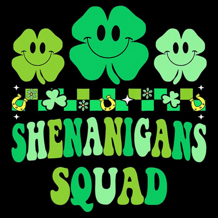 Shenanigans Squad St Patricks Day Groovy Shamrock 16 in Basic Backpack