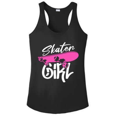 Skater Skateboard Skateboarding For Girl Ladies PosiCharge Competitor Racerback Tank