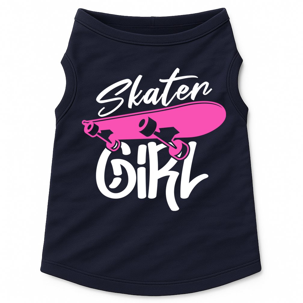 Skater Skateboard Skateboarding For Girl Doggie Tank