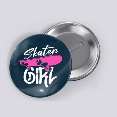 Skater Skateboard Skateboarding For Girl Button