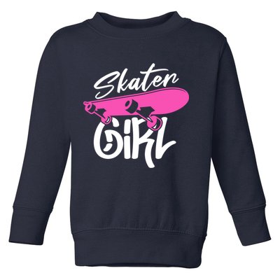 Skater Skateboard Skateboarding For Girl Toddler Sweatshirt