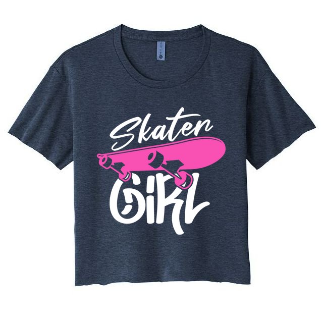 Skater Skateboard Skateboarding For Girl Crop Top