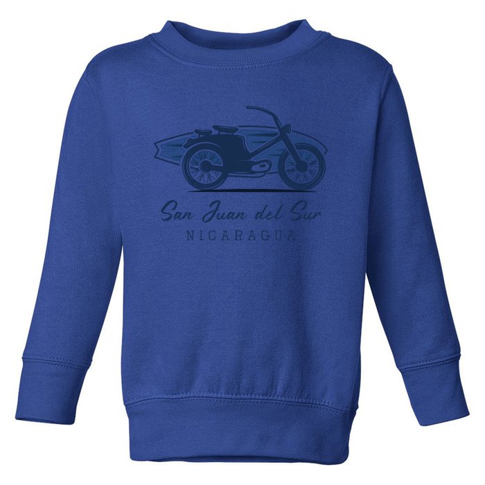 Surfer Surf Spots Gift San Juan Del Sur Nicaragua Cool Gift Toddler Sweatshirt