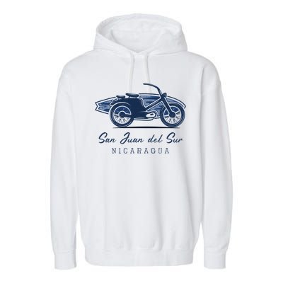 Surfer Surf Spots Gift San Juan Del Sur Nicaragua Cool Gift Garment-Dyed Fleece Hoodie