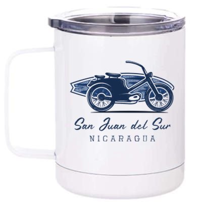 Surfer Surf Spots Gift San Juan Del Sur Nicaragua Cool Gift 12 oz Stainless Steel Tumbler Cup