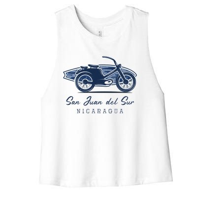 Surfer Surf Spots Gift San Juan Del Sur Nicaragua Cool Gift Women's Racerback Cropped Tank