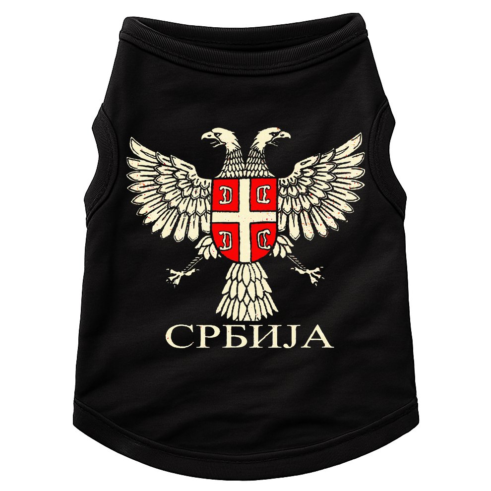 Serbia Srbija Serbian Serb Eagle Flag Cccc Cyrillic Doggie Tank