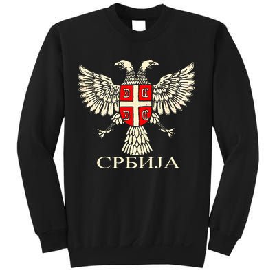 Serbia Srbija Serbian Serb Eagle Flag Cccc Cyrillic Sweatshirt