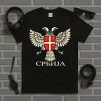 Serbia Srbija Serbian Serb Eagle Flag Cccc Cyrillic T-Shirt