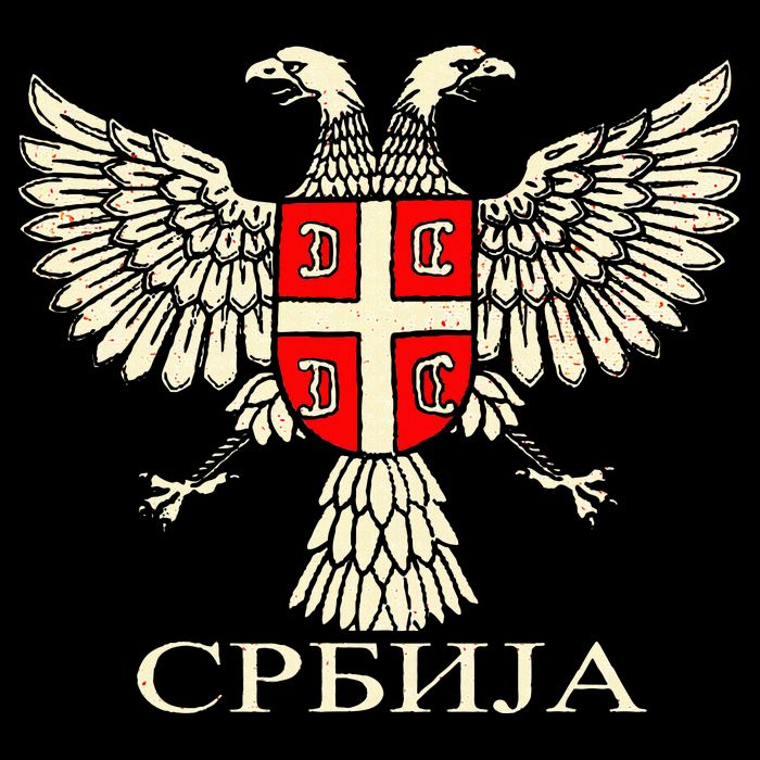 Serbia Srbija Serbian Serb Eagle Flag Cccc Cyrillic T-Shirt
