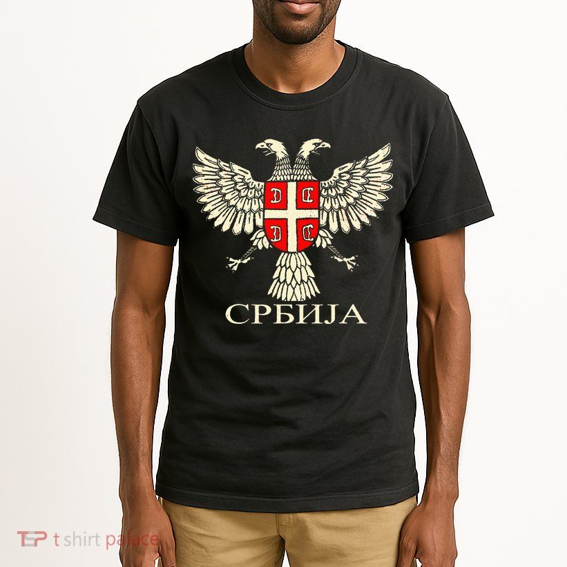 Serbia Srbija Serbian Serb Eagle Flag Cccc Cyrillic Tall T-Shirt