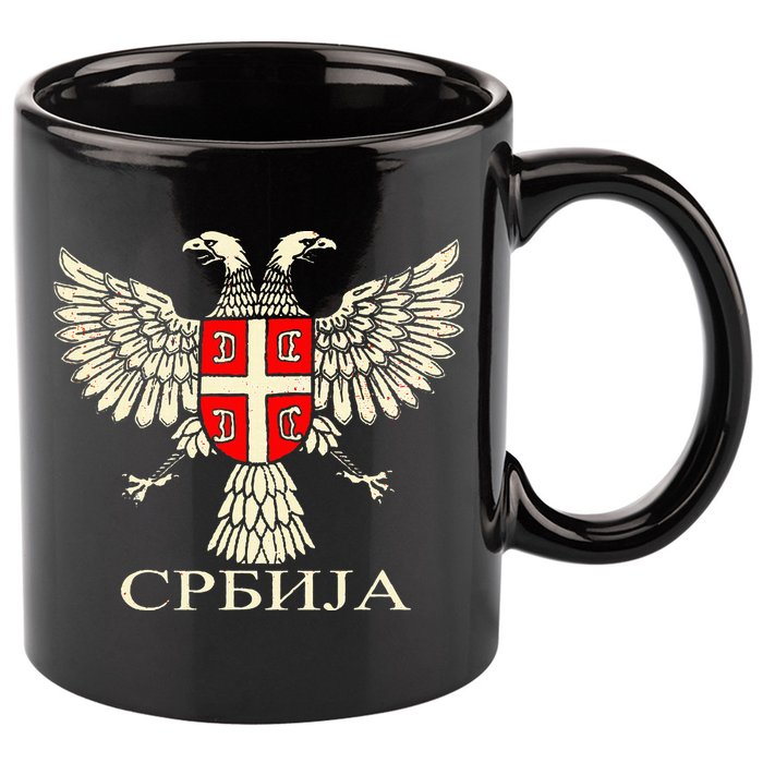 Serbia Srbija Serbian Serb Eagle Flag Cccc Cyrillic 11oz C Handle Ceramic Mug