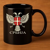 Serbia Srbija Serbian Serb Eagle Flag Cccc Cyrillic 11oz C Handle Ceramic Mug