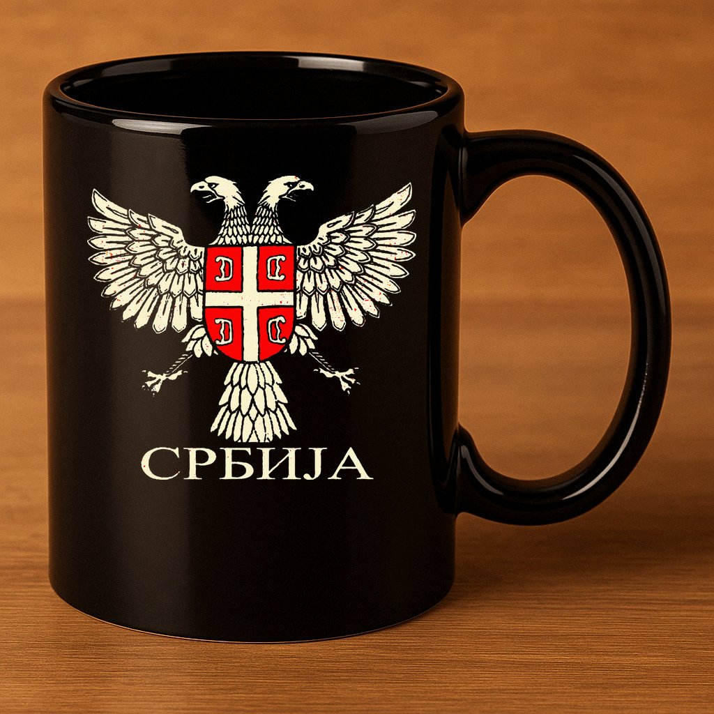 Serbia Srbija Serbian Serb Eagle Flag Cccc Cyrillic 11oz C Handle Ceramic Mug