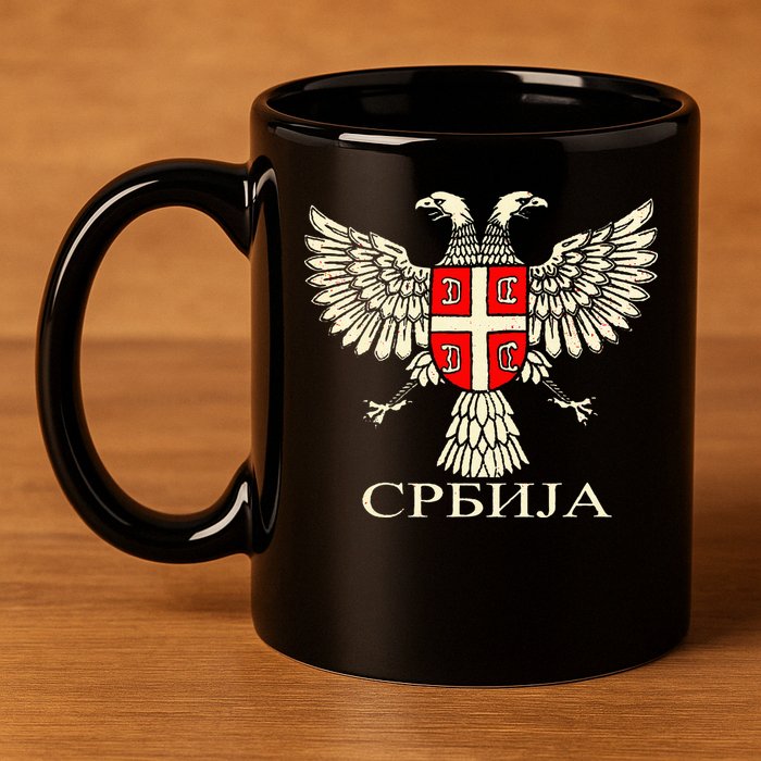 Serbia Srbija Serbian Serb Eagle Flag Cccc Cyrillic 11oz C Handle Ceramic Mug