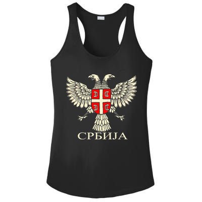 Serbia Srbija Serbian Serb Eagle Flag Cccc Cyrillic Ladies PosiCharge Competitor Racerback Tank