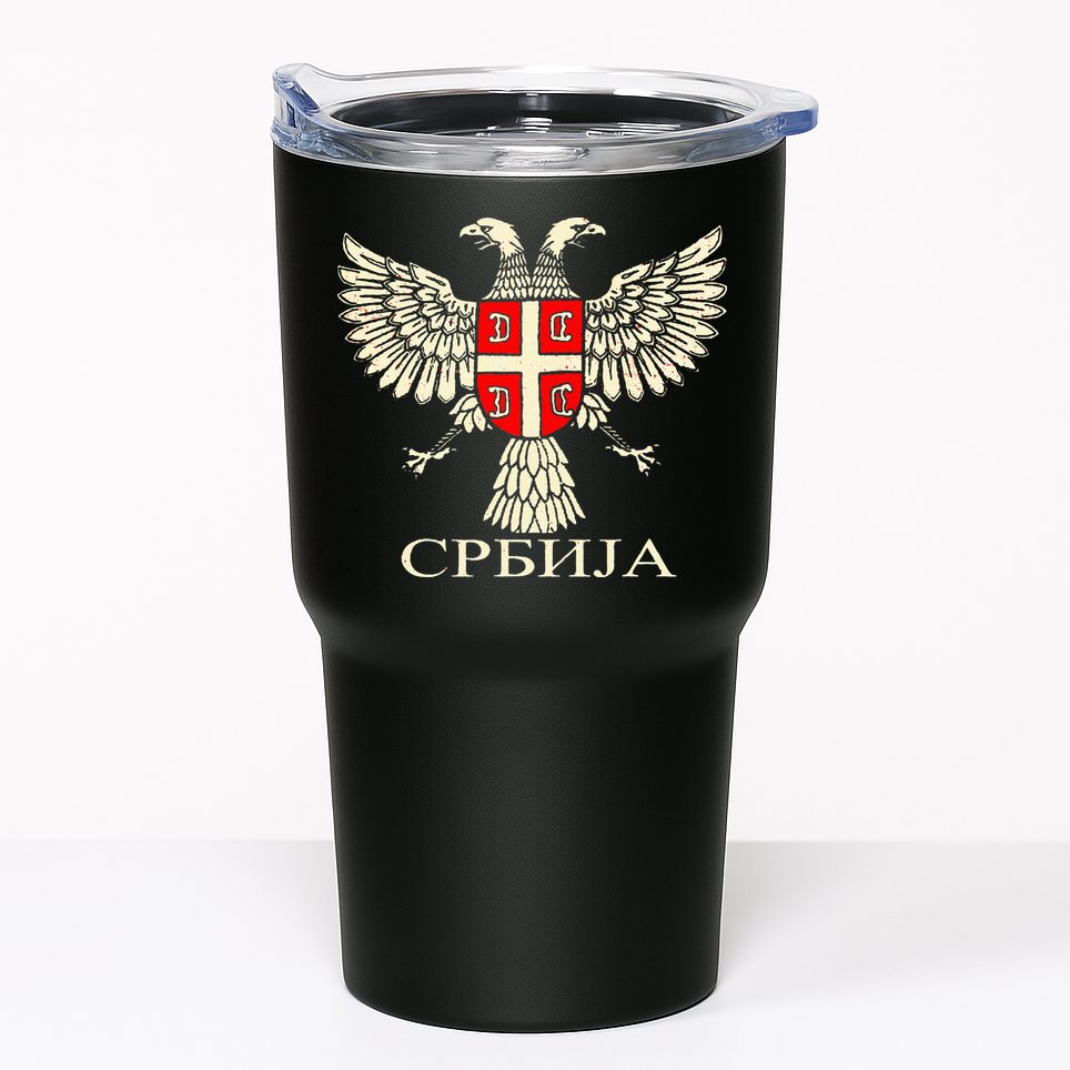 Serbia Srbija Serbian Serb Eagle Flag Cccc Cyrillic Tumbler