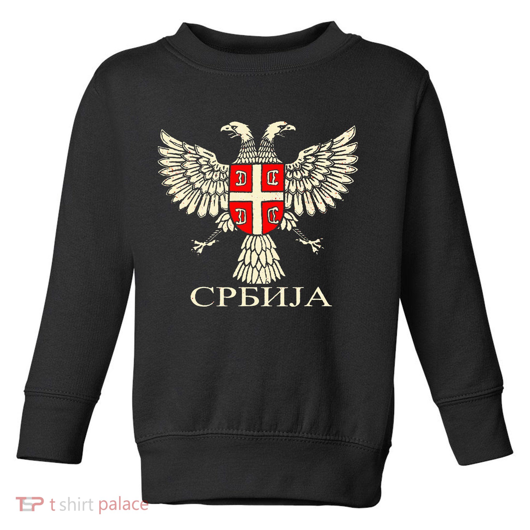 Serbia Srbija Serbian Serb Eagle Flag Cccc Cyrillic Toddler Sweatshirt