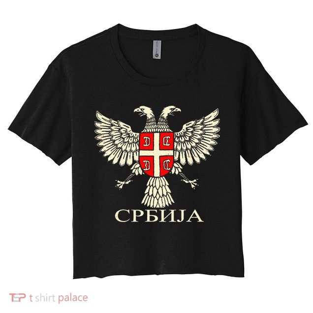 Serbia Srbija Serbian Serb Eagle Flag Cccc Cyrillic Crop Top