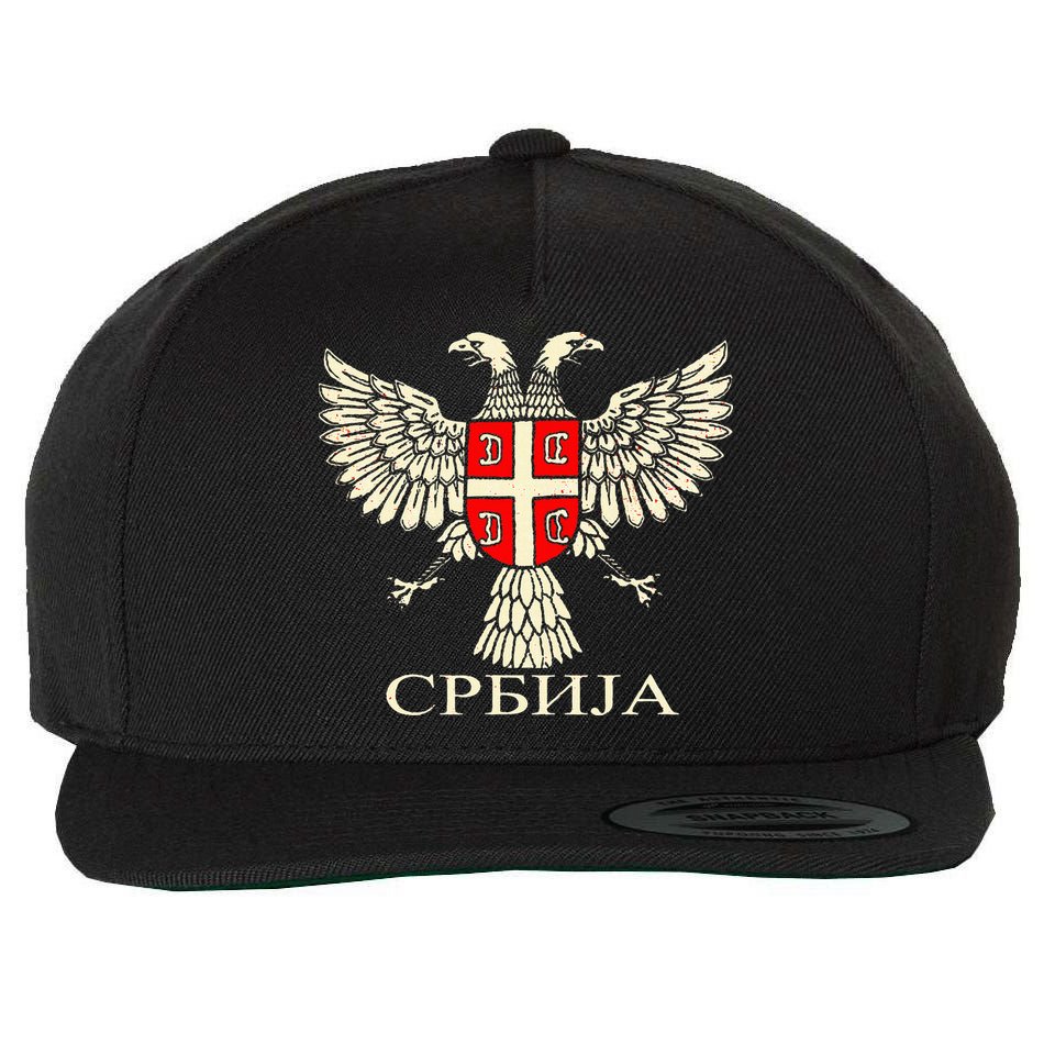 Serbia Srbija Serbian Serb Eagle Flag Cccc Cyrillic Wool Snapback Cap