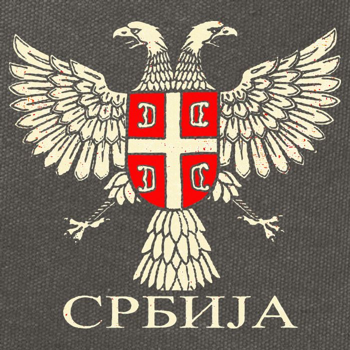 Serbia Srbija Serbian Serb Eagle Flag Cccc Cyrillic Cotton Canvas Backpack