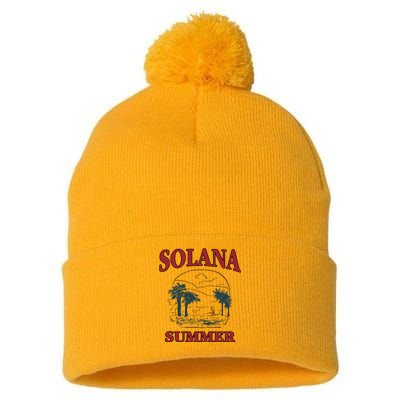 Solana Summer Pom Pom 12in Knit Beanie