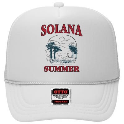 Solana Summer High Crown Mesh Back Trucker Hat