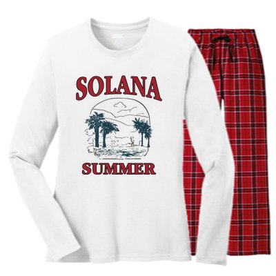 Solana Summer Women's Long Sleeve Flannel Pajama Set 