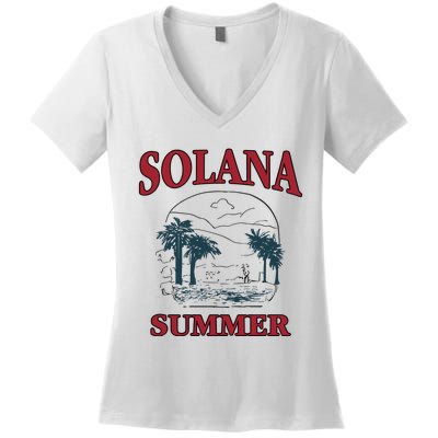 Solana Summer Women's V-Neck T-Shirt