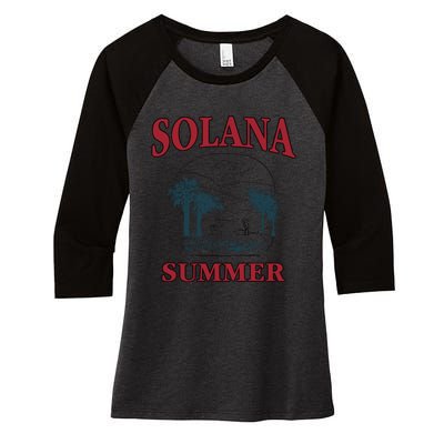 Solana Summer Women's Tri-Blend 3/4-Sleeve Raglan Shirt