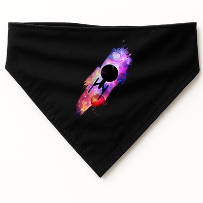 Scifi Space Ship Trekking Through Galaxy USA-Made Doggie Bandana