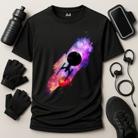 Scifi Space Ship Trekking Through Galaxy Performance Shirt