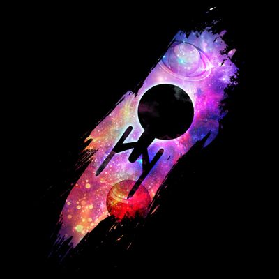 Scifi Space Ship Trekking Through Galaxy T-Shirt