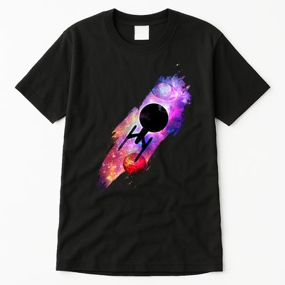 Scifi Space Ship Trekking Through Galaxy Tall T-Shirt