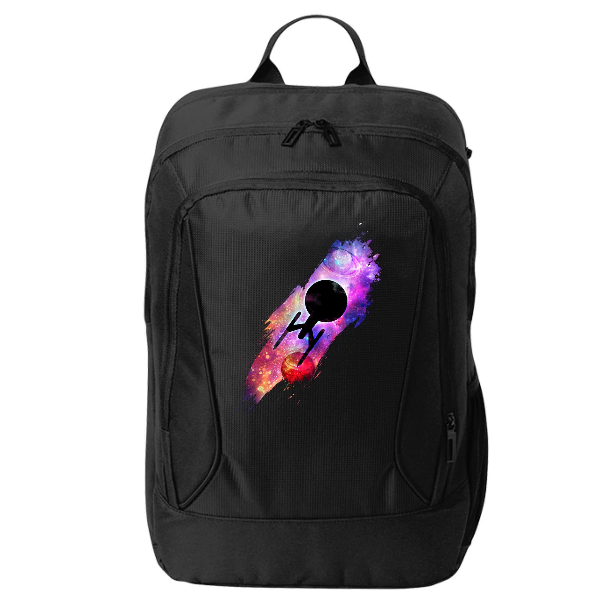 Scifi Space Ship Trekking Through Galaxy City Backpack