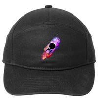 Scifi Space Ship Trekking Through Galaxy 7-Panel Snapback Hat