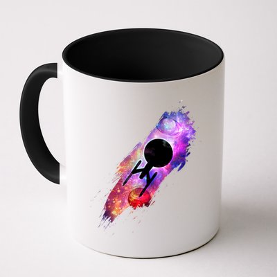 Scifi Space Ship Trekking Through Galaxy Mug