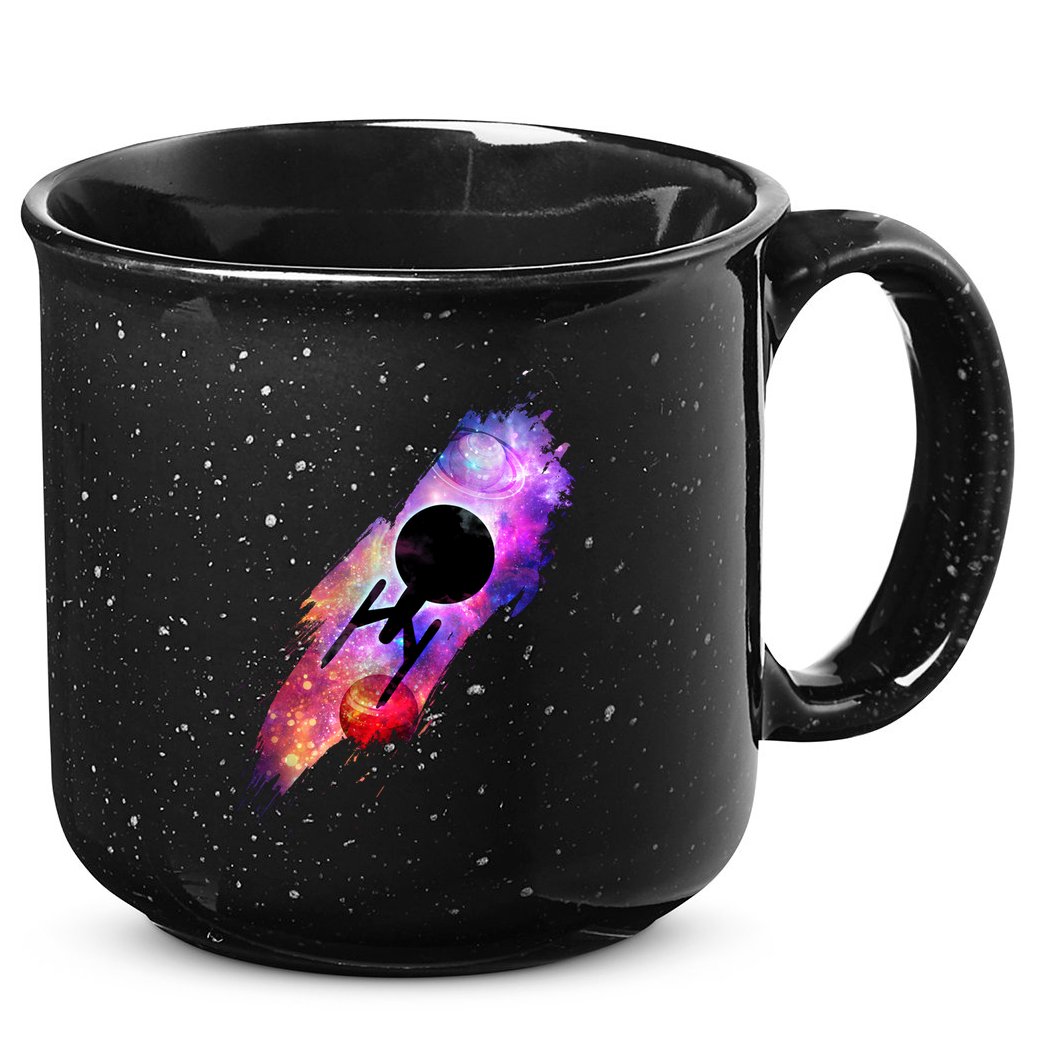 Scifi Space Ship Trekking Through Galaxy 15oz Campfire Ceramic Mug