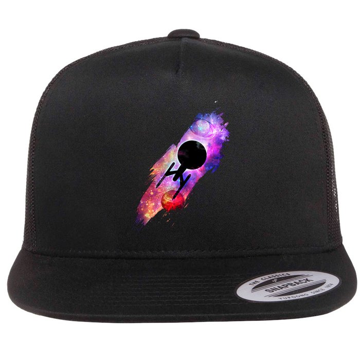 Scifi Space Ship Trekking Through Galaxy Flatbill Hat