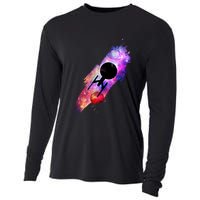 Scifi Space Ship Trekking Through Galaxy Cooling Performance Long Sleeve Crew