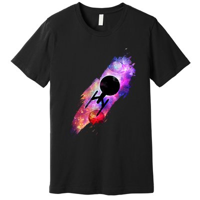 Scifi Space Ship Trekking Through Galaxy Premium T-Shirt