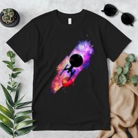 Scifi Space Ship Trekking Through Galaxy Premium T-Shirt