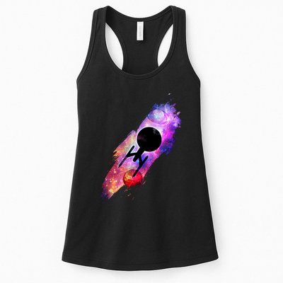 Scifi Space Ship Trekking Through Galaxy Womens Tank Top