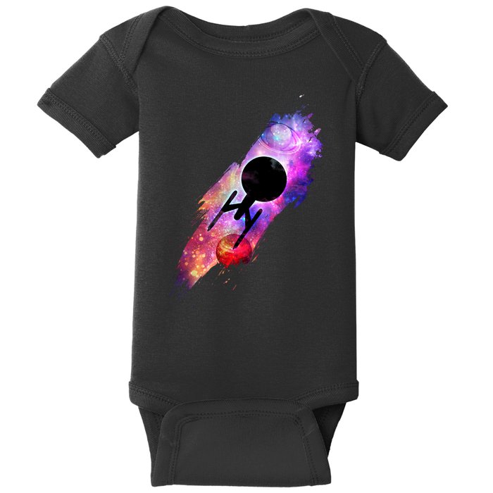 Scifi Space Ship Trekking Through Galaxy Baby Bodysuit